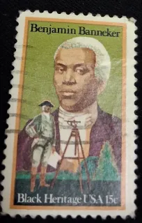 United States 1980 15c Benjamin Banneker 15c stamp, photographed by a collector