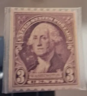 United States 1932 3 cents Washington Bicentennial 3c stamp, photographed by a collector