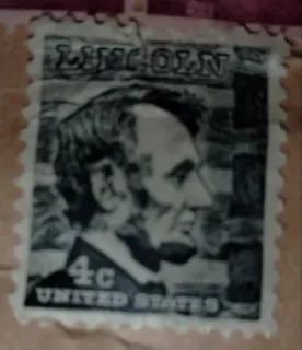 Another photo of the United States 1965 4 cents Lincoln 4c Prominent Americans stamp