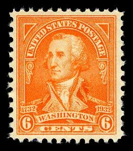 Another photo of the United States 1932 6c Washington Bicentennial stamp