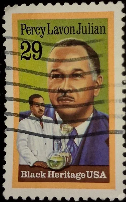 United States 1993 29 cents Percy Lavon Julian 29c stamp, photographed by a collector