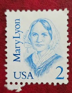 United States 1987 2 cents Mary Lyon 2c Great Americans stamp, photographed by a collector