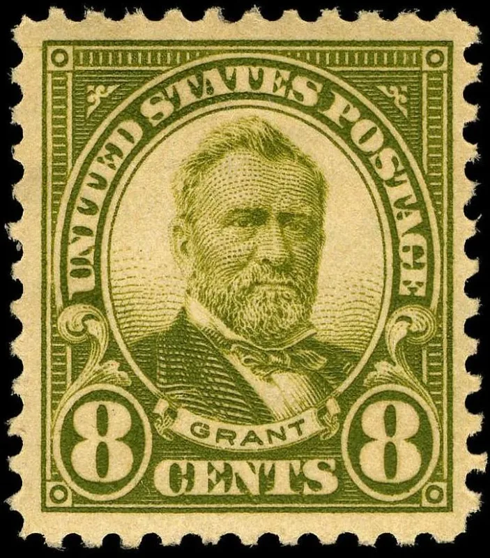 United States 1923 8c Uylsses S Grant stamp, photographed by a collector