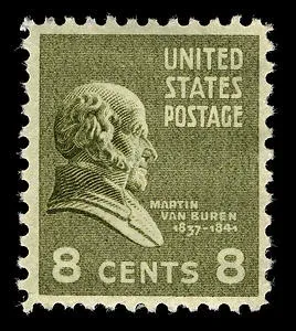 Another photo of the United States 1903 8c Martin Van Buren stamp