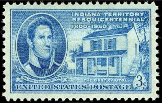 Another photo of the United States 1950 3c William H Harrison stamp
