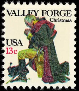 Another photo of the United States 1977 13c Washington Valley Forge stamp