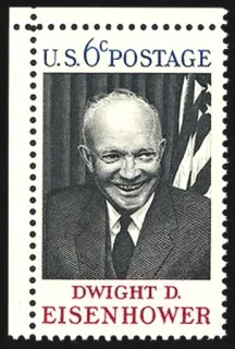 Another photo of the United States 1969 6c Eisenhower stamp