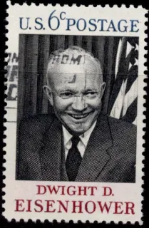 United States 1969 6c Eisenhower stamp, photographed by a collector