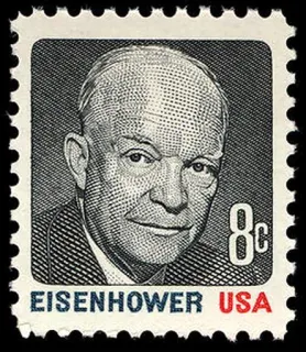Another photo of the United States 1971 8c Eisenhower multi stamp