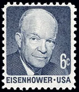 Another photo of the United States 1970 6c Eisenhower stamp
