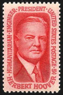 Another photo of the United States 1965 5c Herbert Hoover stamp