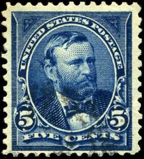 Another photo of the United States 1898 5c Grant stamp