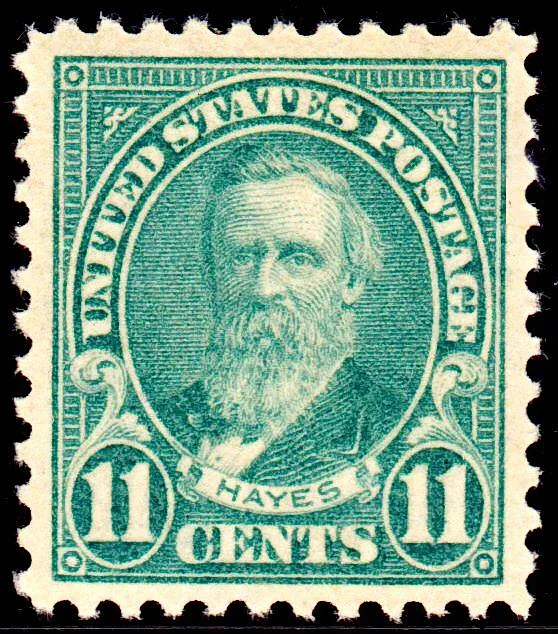 United States 1922 11c Hayes Issue stamp, photographed by a collector