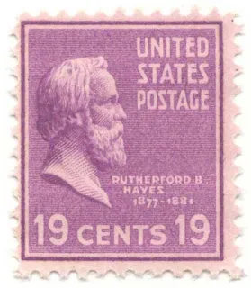 Another photo of the United States 1938 19c RB Hayes Issue stamp