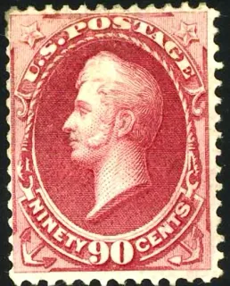 Another photo of the United States 1870 90c Oliver Hazzard Perry stamp