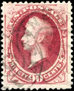 Another photo of the United States 1870 90c Oliver Hazzard Perry stamp