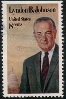 Another photo of the United States 1973 8c L B Johnson stamp