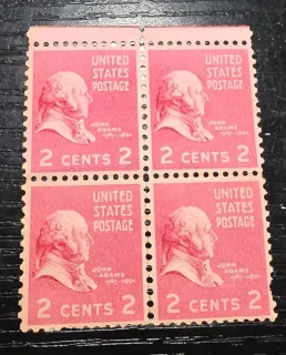 Another photo of the United States 1938 2c John Adams stamp