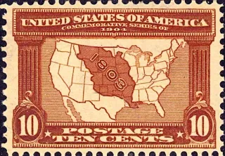 Another photo of the United States 1903 10c Louisiana Purchase stamp