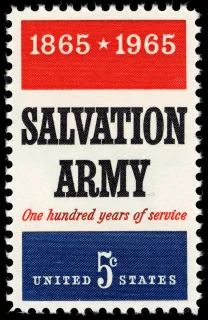 United States 1965 5c StampUSA1965SalvArmy stamp, photographed by a collector