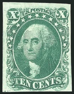 Another photo of the United States 1855 10c III stamp