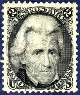 Another photo of the United States 1863 2c Andrew Jackson stamp