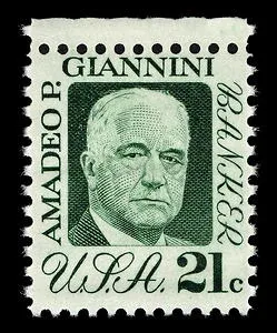 United States 1973 21c Amadeo P Gianni stamp, photographed by a collector