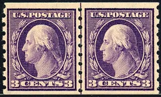 Another photo of the United States 1911 3c WF Washington stamp