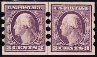Another photo of the United States 1911 3c WF Washington stamp