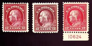 United States 1917 12c set stamp, photographed by a collector
