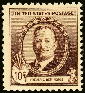 United States 1940 10c Remington stamp, photographed by a collector