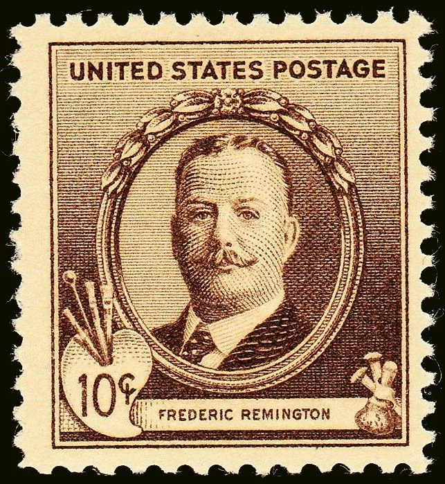 United States 1940 10c Remington stamp, photographed by a collector