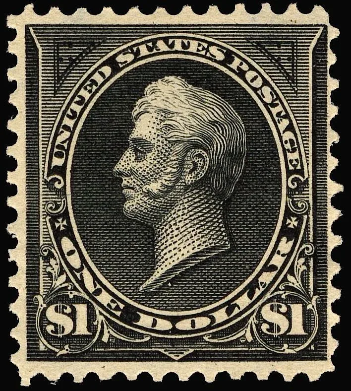United States 1894 $1 OH Perry stamp, photographed by a collector