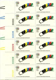 United States 1972 8c 1972OlympicWinterGames USPostageStamp stamp, photographed by a collector