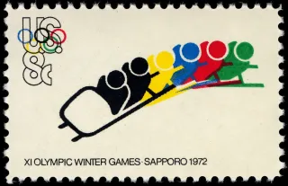 Another photo of the United States 1972 8c 1972OlympicWinterGames USPostageStamp stamp