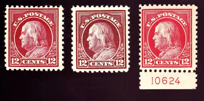 United States 1914 12c set stamp, photographed by a collector