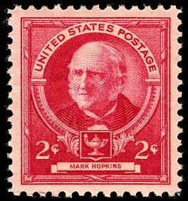 United States 1940 2c Mark Hopkins stamp, photographed by a collector