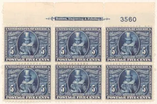 Another photo of the United States 1907 5c 00OPocahontas stamp