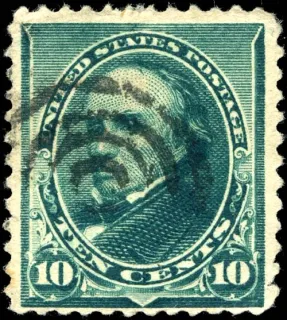 Another photo of the United States 1890 10c Daniel Webster stamp