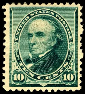 Another photo of the United States 1890 10c Daniel Webster stamp