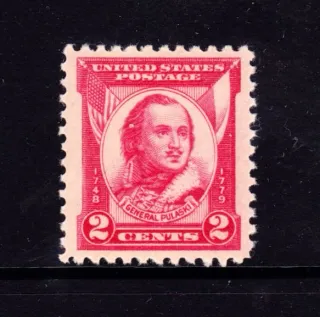 Another photo of the United States 1931 2c General Pulaski stamp
