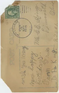 United States 1916 8c Only a card I am sending, 'tis true. But I want you to know I am thinking of you. DPLA d 75412870a7abdd8cf stamp, photographed by a collector