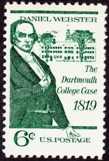 United States 1969 6c Daniel Webster, Darthmouth stamp, photographed by a collector