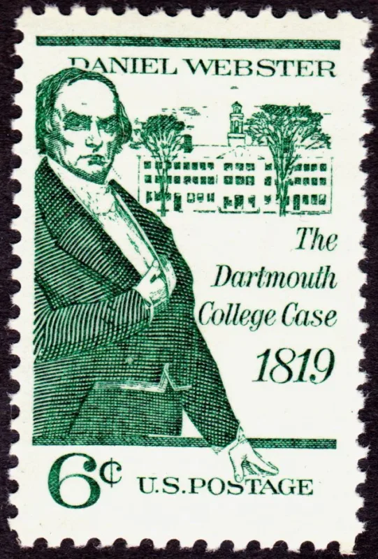 United States 1969 6c Daniel Webster, Darthmouth stamp, photographed by a collector