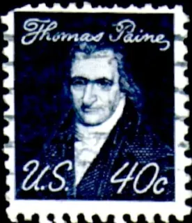 Another photo of the United States 1968 40c Thomas Paine stamp