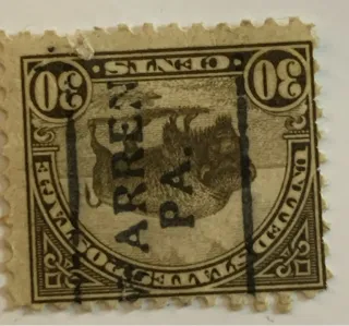 Another photo of the United States 1923 20c Buffalo stamp