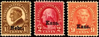 Another photo of the United States 1929 2 cents Kans Overprints stamp
