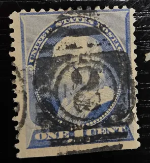 Another photo of the United States 1895 1c Benjamin Franklin stamp