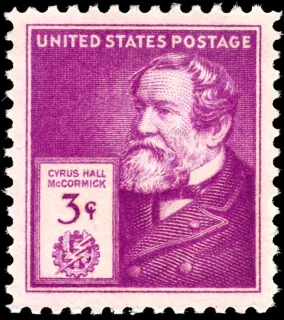 Another photo of the United States 1940 3 cents Cyrus Hall McCormic, cents stamp