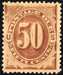 United States 1884 50 cents 50centpostageus stamp, photographed by a collector